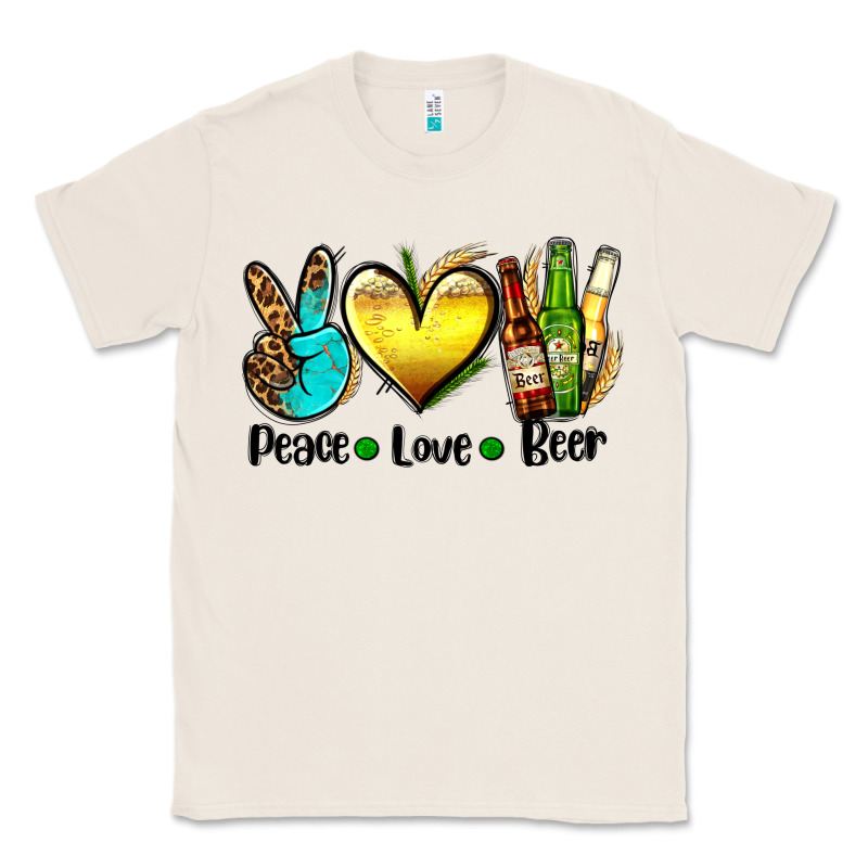 Peace Love Beer Classic Tee by AdoDesignShop | Teevron