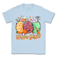 Dusty Blue Happy Easter Eggs Nurse Classic Tee - LillyAllenDesigns