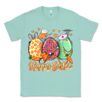 Seafoam Happy Easter Eggs Nurse Classic Tee - LillyAllenDesigns