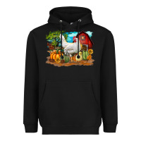 Black Fall Chicken Heavyweight Hoodie - LillyAllenDesigns