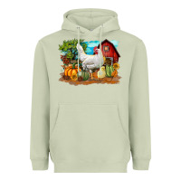 Matcha Fall Chicken Heavyweight Hoodie - LillyAllenDesigns