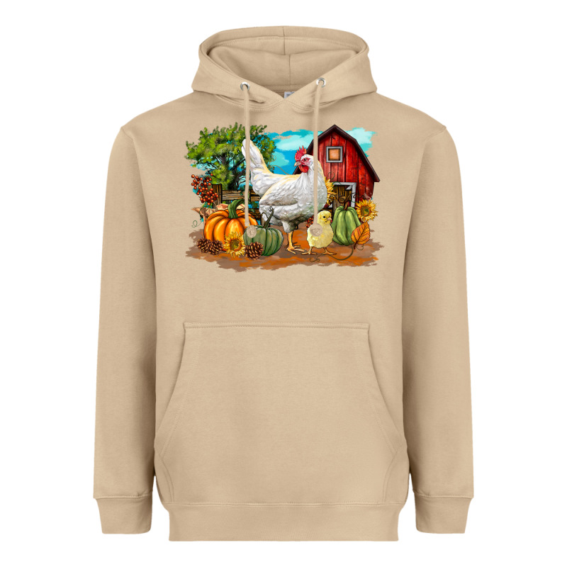 Fall Chicken Heavyweight Hoodie by LillyAllenDesigns | Teevron