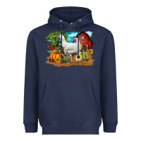 Navy Fall Chicken Heavyweight Hoodie - LillyAllenDesigns