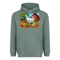Sage Fall Chicken Heavyweight Hoodie - LillyAllenDesigns