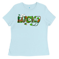 Baby Blue st patricks day lucky nurse Ladies Tee - RanaPortraitStore