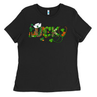 Black st patricks day lucky nurse Ladies Tee - RanaPortraitStore