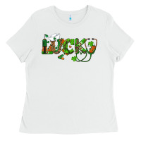 White st patricks day lucky nurse Ladies Tee - RanaPortraitStore
