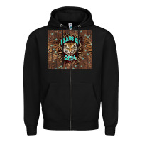 Black class of 2024 tiger Zipper Hoodie - NancyCooperArtShop