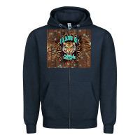 Navy class of 2024 tiger Zipper Hoodie - NancyCooperArtShop