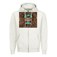 Oatmeal Heather class of 2024 tiger Zipper Hoodie - NancyCooperArtShop