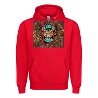 Red class of 2024 tiger Zipper Hoodie - NancyCooperArtShop