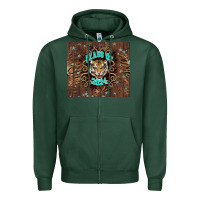 Sports Green class of 2024 tiger Zipper Hoodie - NancyCooperArtShop