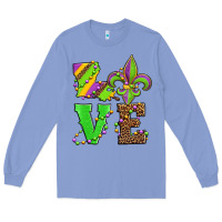 Colony Blue love mardi gras Long Sleeve Tee - Jasminsmagicworld