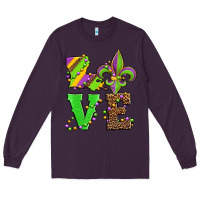 Plum love mardi gras Long Sleeve Tee - Jasminsmagicworld