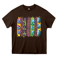 Chocolate Brown easter eggs and leopard brushstrokes Heavy Core Tee - Artiststas