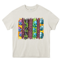 Cream easter eggs and leopard brushstrokes Heavy Core Tee - Artiststas
