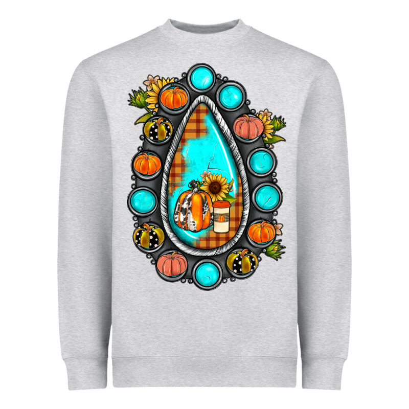 Gemstone Pumpkin Fall Heavyweight Sweatshirt by JahusDesignShop | Teevron