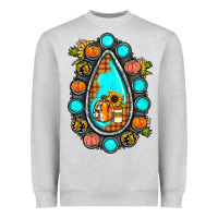 Heather Grey gemstone pumpkin fall Heavyweight Sweatshirt - JahusDesignShop