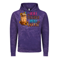Cloud Purple half teacher half coffee Vintage Hoodie - JahusDesignShop