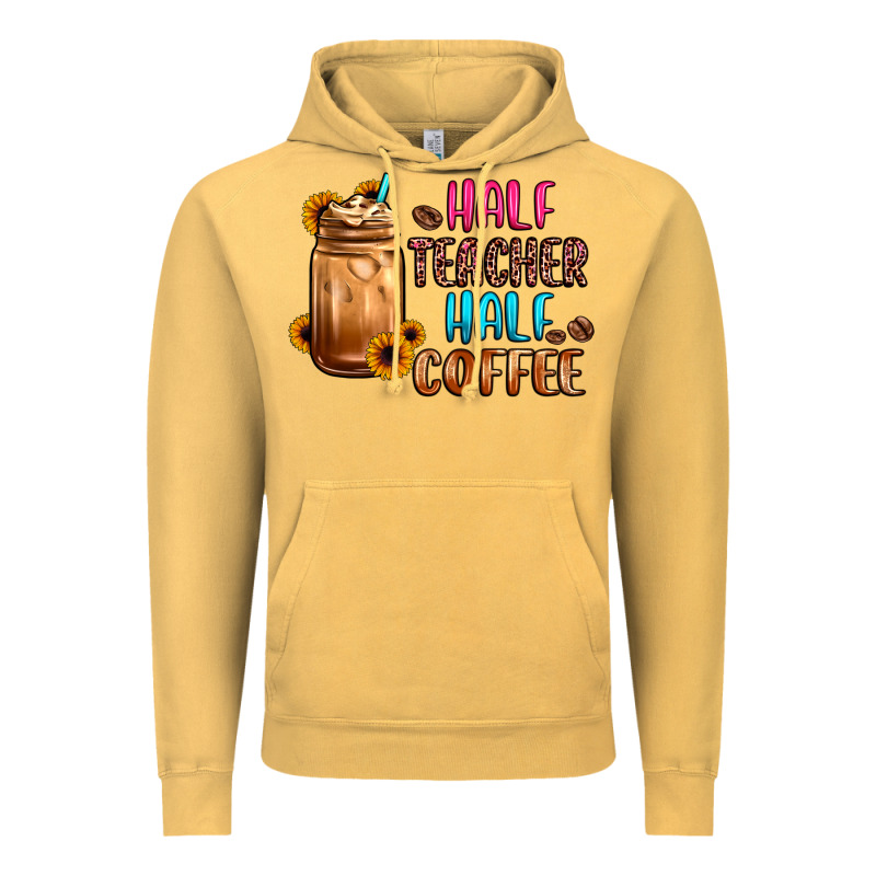 Half Teacher Half Coffee Vintage Hoodie by JahusDesignShop | Teevron