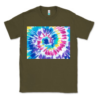 Army Green tie dye background colourful leopard 2 3200x2400 Classic Tee - AdoDesignShop