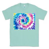 Seafoam tie dye background colourful leopard 2 3200x2400 Classic Tee - AdoDesignShop