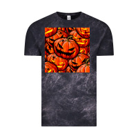Cloud Black halloween pumpkin seamless pattern Vintage Tee - BundleAndBundleShop