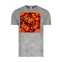 Cloud Rock halloween pumpkin seamless pattern Vintage Tee - BundleAndBundleShop