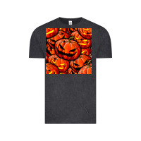 Vintage Black halloween pumpkin seamless pattern Vintage Tee - BundleAndBundleShop