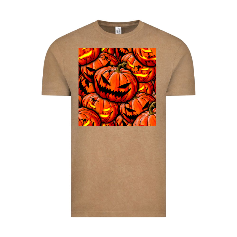 Halloween Pumpkin Seamless Pattern Vintage Tee by BundleAndBundleShop | Teevron