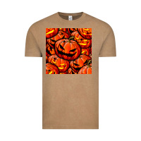 Vintage Coffee halloween pumpkin seamless pattern Vintage Tee - BundleAndBundleShop