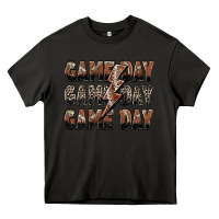 Asphalt game day game day football lightning bolt Heavy Core Tee - Zillion Design Studio