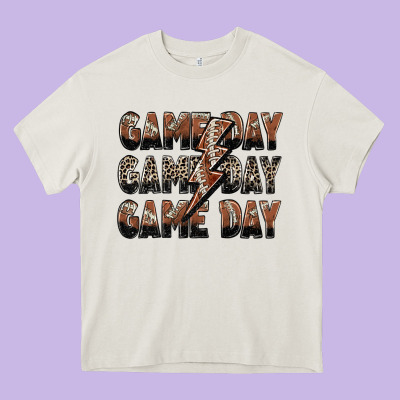 Game Day Game Day Football Lightning Bolt Heavy Core Tee Designed By Zillion Design Studio