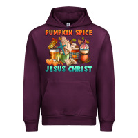 Mauve Wine pumpkin spice and jesus christ Urban Hoodie - CowGirlArtShop