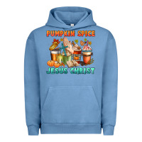 Pigment Pebble Blue pumpkin spice and jesus christ Urban Hoodie - CowGirlArtShop