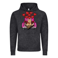 Vintage Black valentines day tedybear truck Vintage Hoodie - RanaPortraitStore