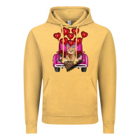 Vintage Mustard valentines day tedybear truck Vintage Hoodie - RanaPortraitStore