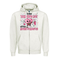 Oatmeal Heather i teach the cutest little sweethearts Zipper Hoodie - MaliasSmallBusiness