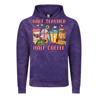 Cloud Purple half teacher half coffee Vintage Hoodie - JahusDesignShop
