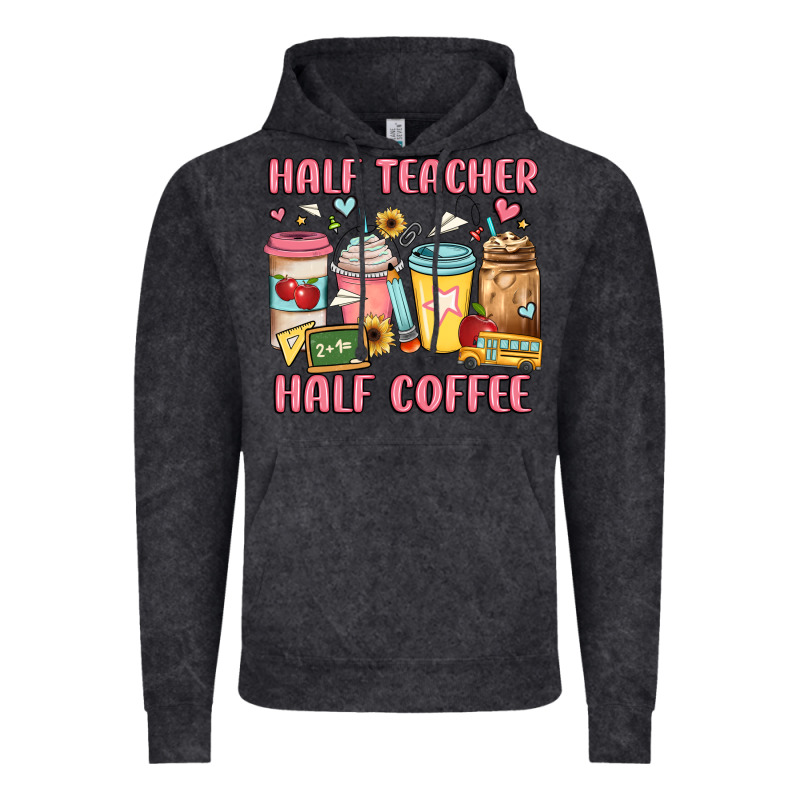 Half Teacher Half Coffee Vintage Hoodie by JahusDesignShop | Teevron