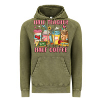 Vintage Olive half teacher half coffee Vintage Hoodie - JahusDesignShop