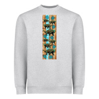 Heather Grey dinosaur ankylosaurus pen wrap Heavyweight Sweatshirt - Artiststas