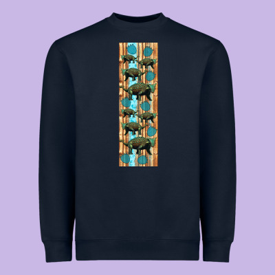 Dinosaur Ankylosaurus Pen Wrap Heavyweight Sweatshirt Designed By Artiststas
