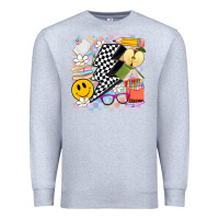 Heather Grey retro teacher Premium Sweatshirt - Artiststas