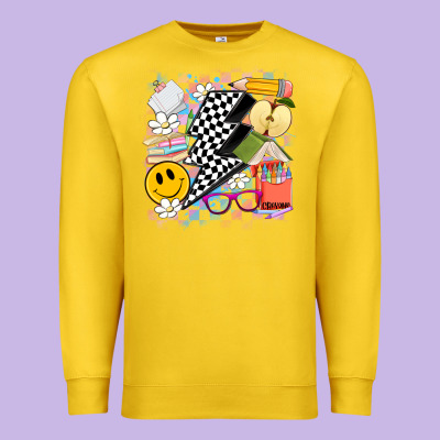Retro Teacher Premium Sweatshirt Designed By Artiststas