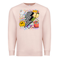 Pale Pink retro teacher Premium Sweatshirt - Artiststas