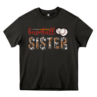 Asphalt baseball sister with leopard Heavy Core Tee - texasbilliewilder