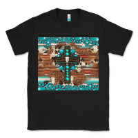 Black gemstone and cross with cowhide Classic Tee - Artiststas