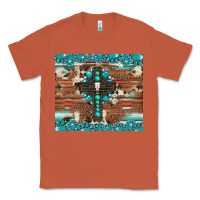 Copper gemstone and cross with cowhide Classic Tee - Artiststas
