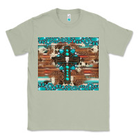 Matcha gemstone and cross with cowhide Classic Tee - Artiststas
